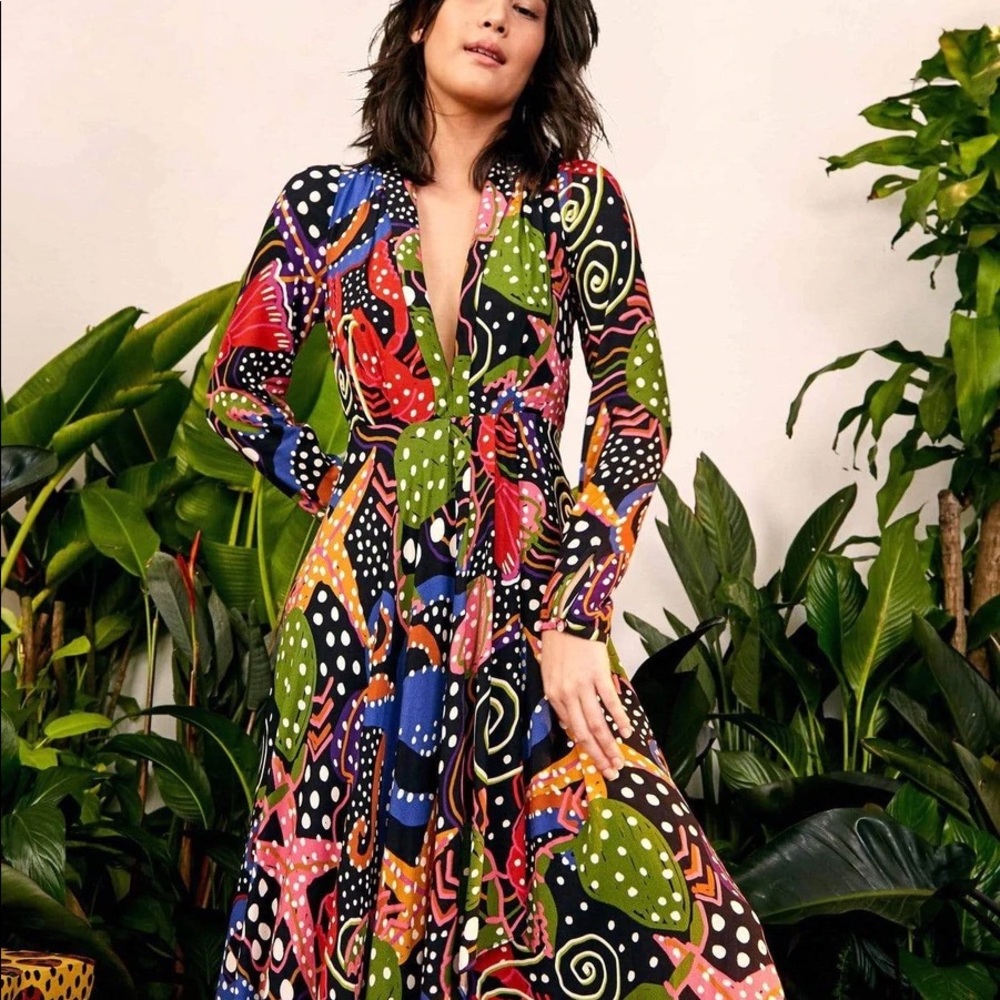 *NWT* Farm Río Under the Sea Printed Maxi Dress